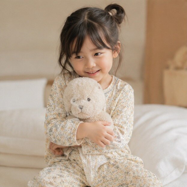 滿版橘碎花居家服套裝 圖片 5