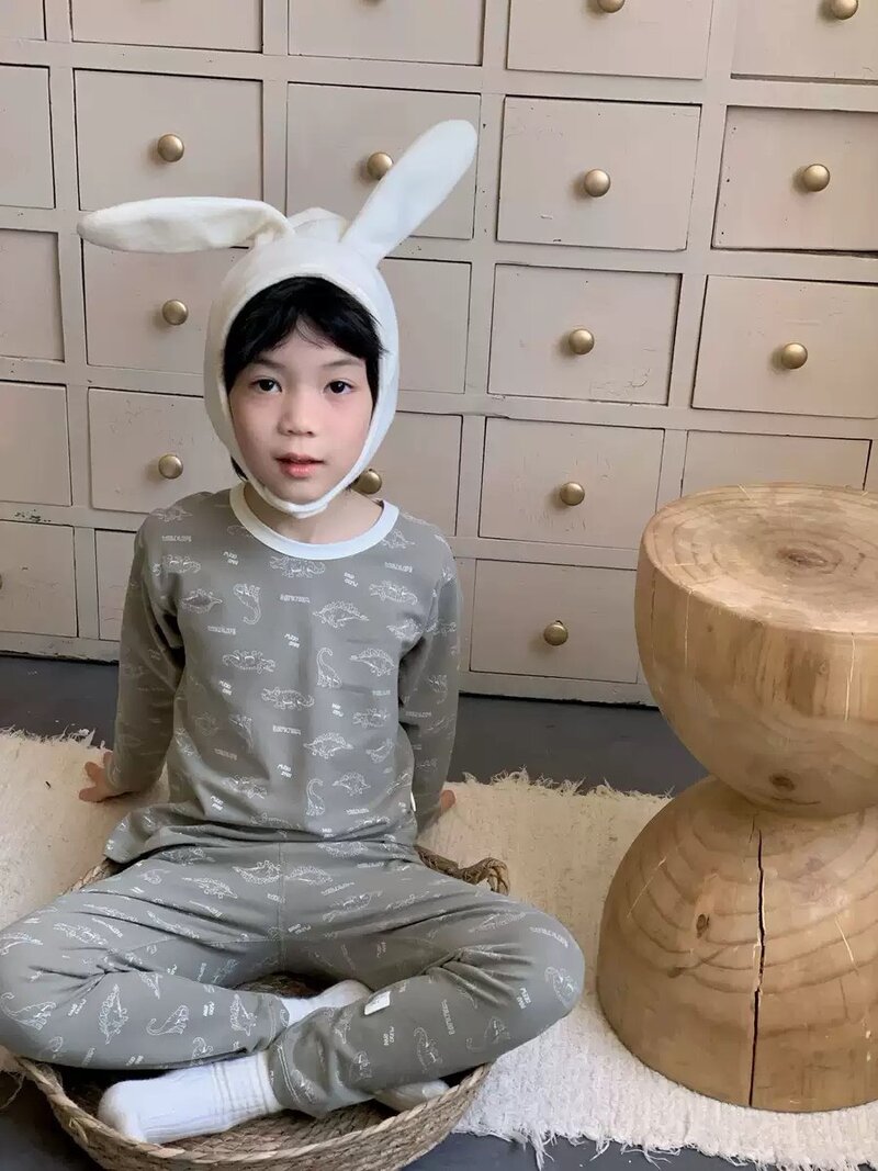 BOY多款動物印花棉質長袖居家套裝 圖片 2