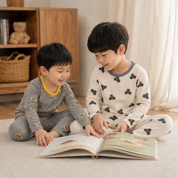 撞色圓領邊滿版圖居家服套裝 圖片 4