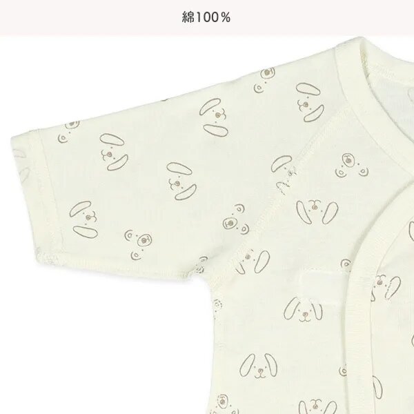 日本選品 四季款側開扣爬服兩件組(動物圖案) 圖片 4