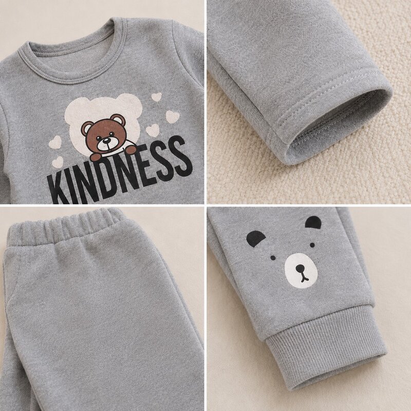 寶寶 台製KINDNESS熊熊長袖居家套裝 圖片 4