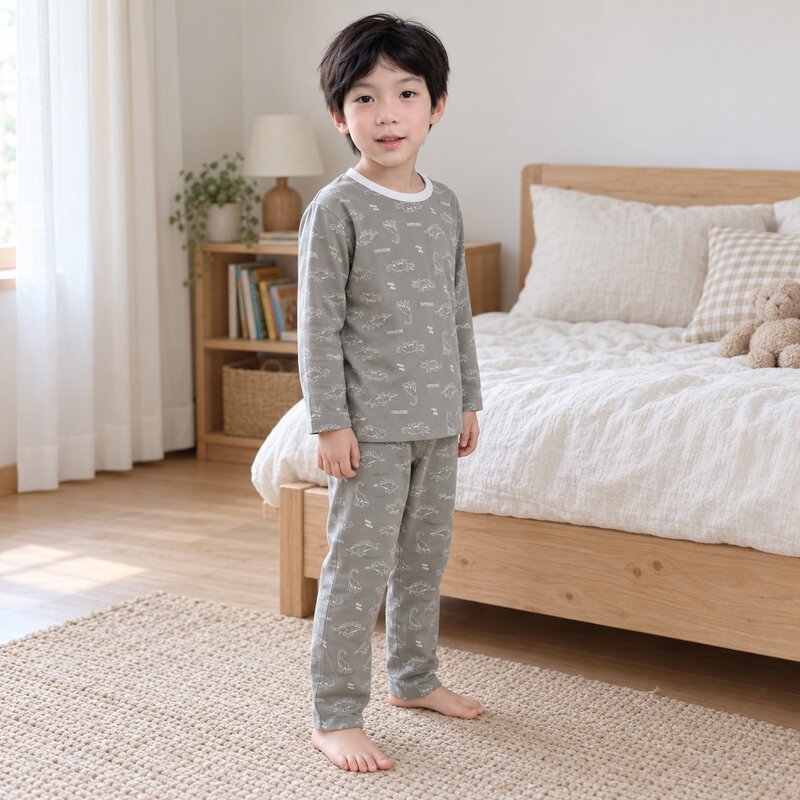 BOY多款動物印花棉質長袖居家套裝—Baby.兒童款 圖片 4