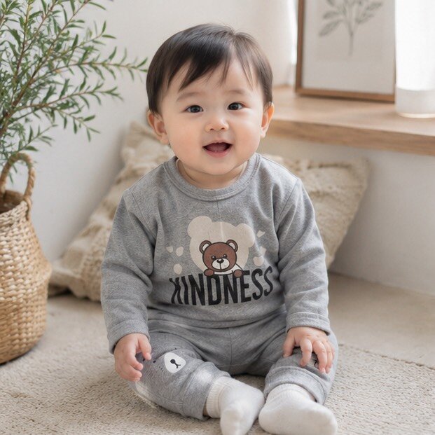 寶寶 台製KINDNESS熊熊長袖居家套裝 圖片 3