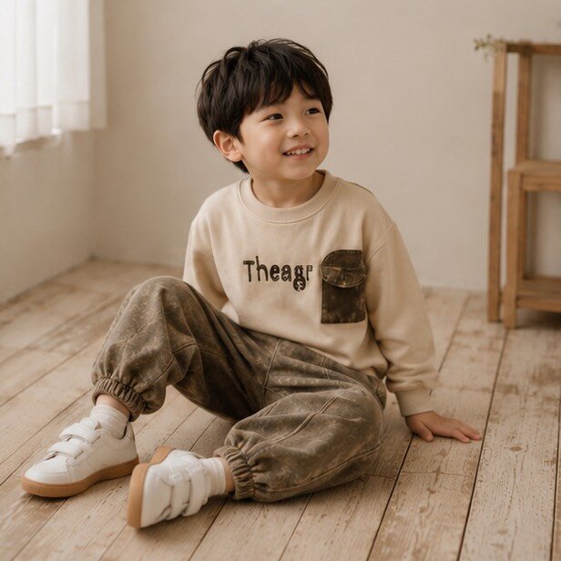 Thagr渲染風單口袋薄長袖套裝 圖片 3