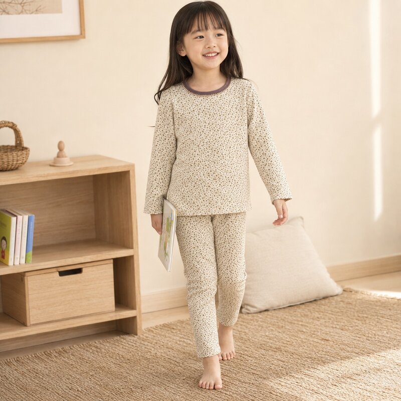 小蕾絲圓領滿版圖居家服套裝 圖片 7