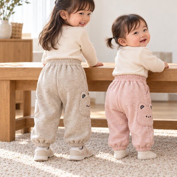可愛立體小熊口袋束口長褲—Baby.小童款 圖片 4