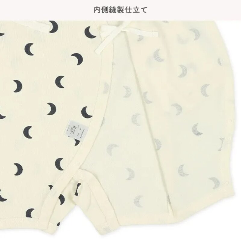 日本選品 四季款側開扣爬服兩件組(月亮圖案) 圖片 9
