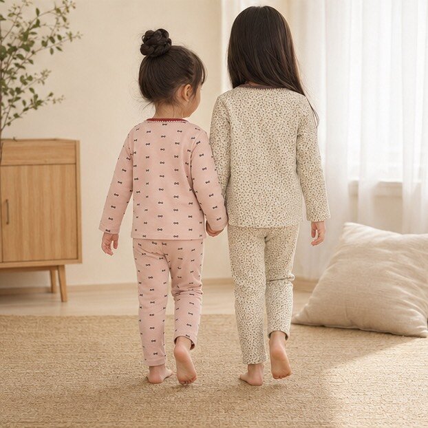 小蕾絲圓領滿版圖居家服套裝 圖片 5