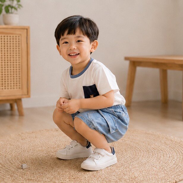 雙口袋工裝牛仔短褲 圖片 3