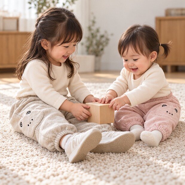 可愛立體小熊口袋束口長褲—Baby.小童款 圖片 3