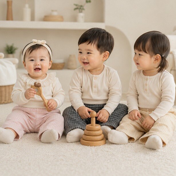 寶寶 格紋絨面長褲 圖片 2