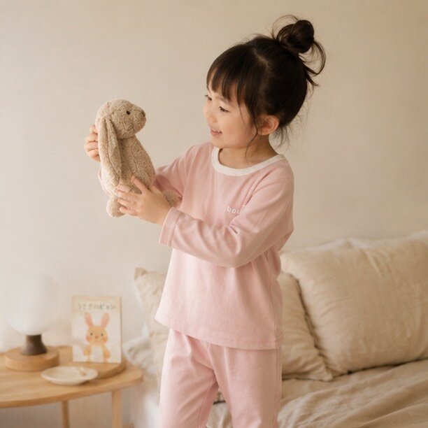 女寶 BABY熊頭印刷長袖居家服套裝 圖片 3