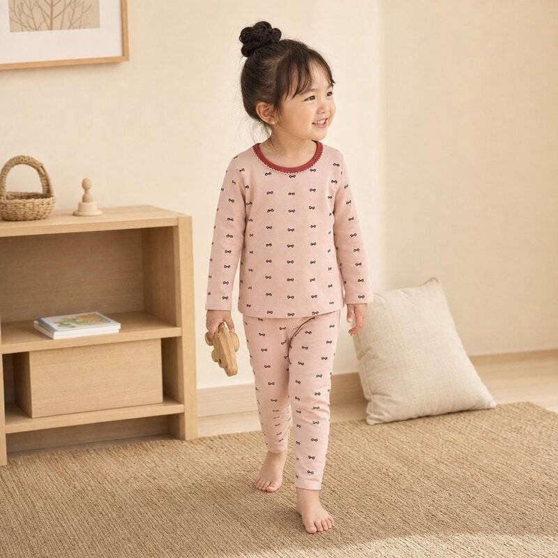 小蕾絲圓領滿版圖居家服套裝 圖片 6