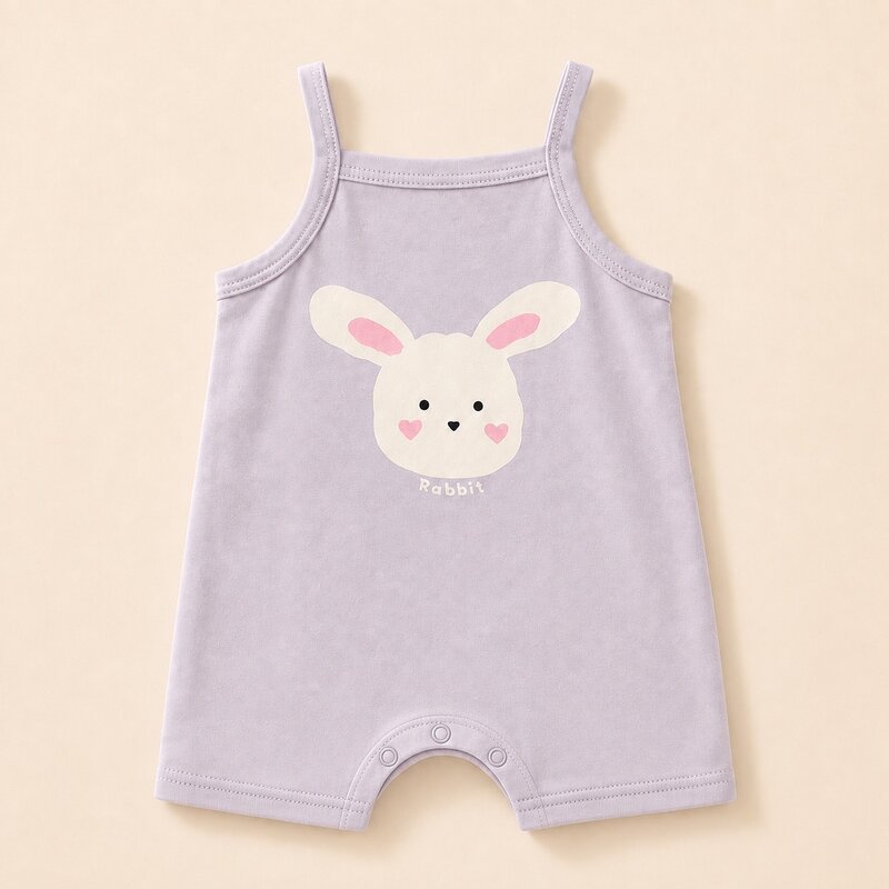 台製 兔頭細肩吊帶爬服 圖片 5