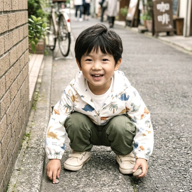 彩色恐龍樂園連帽防風外套 圖片 3