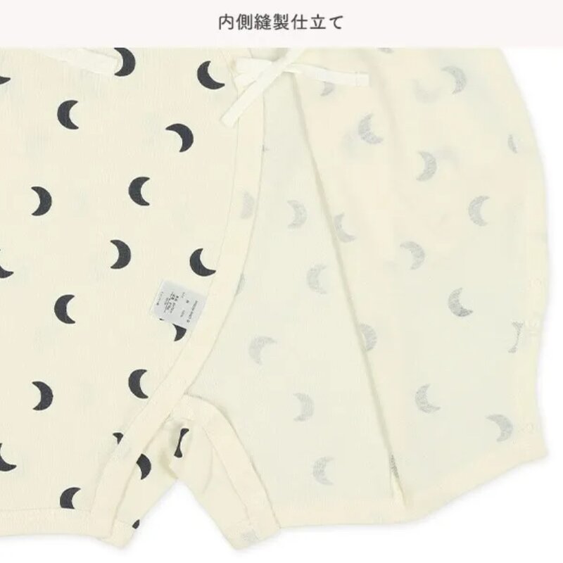 日本選品 四季款側開扣爬服兩件組(月亮圖案) 圖片 8