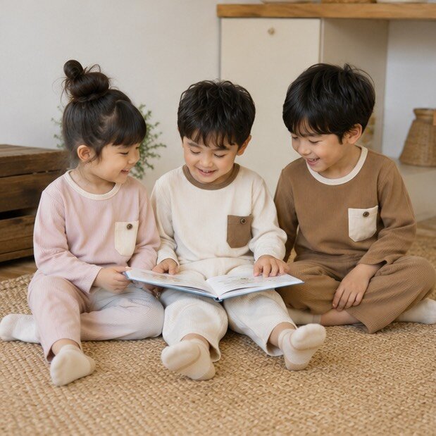撞色單口袋坑紋絨面居家服套裝 圖片 4