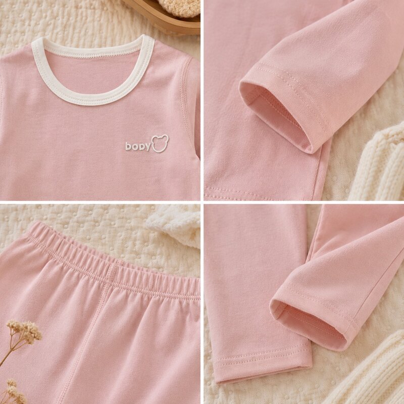 女寶 BABY熊頭印刷長袖居家服套裝 圖片 6