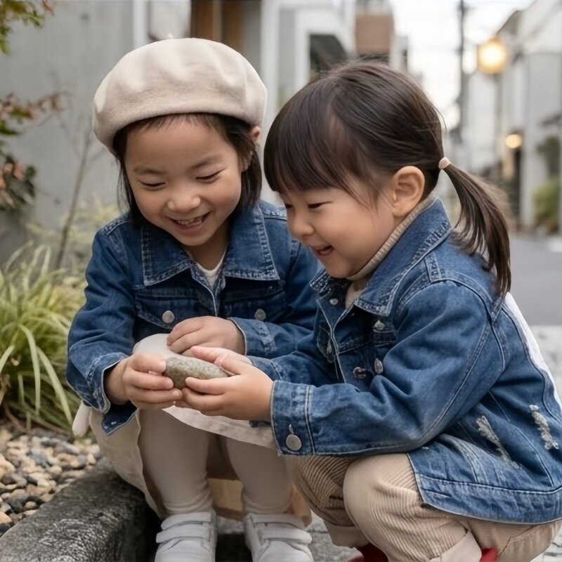 韓版蕾絲大蝴蝶結刷破牛仔外套 圖片 3