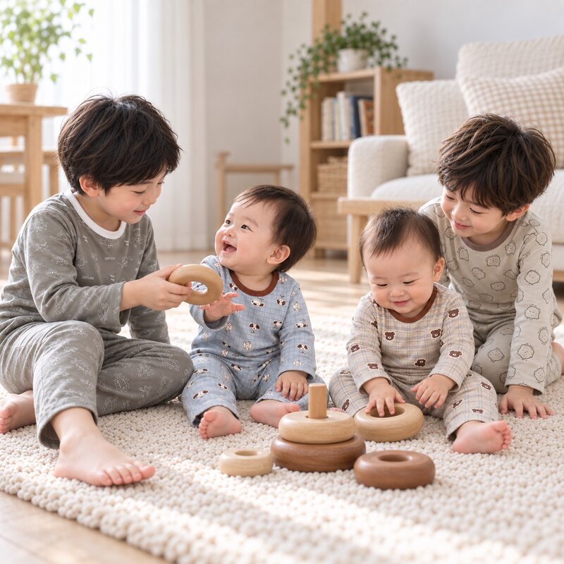 BOY多款動物印花棉質長袖居家套裝—Baby.兒童款 圖片 2