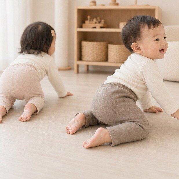 寶寶 雙補破絨面薄長褲 圖片 4