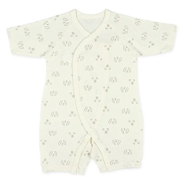 日本選品 四季款側開扣爬服兩件組(動物圖案) 圖片 3
