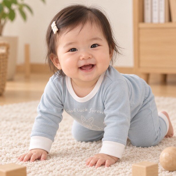台製 寶寶小兔愛心櫻桃印花長居家服套裝 圖片 3