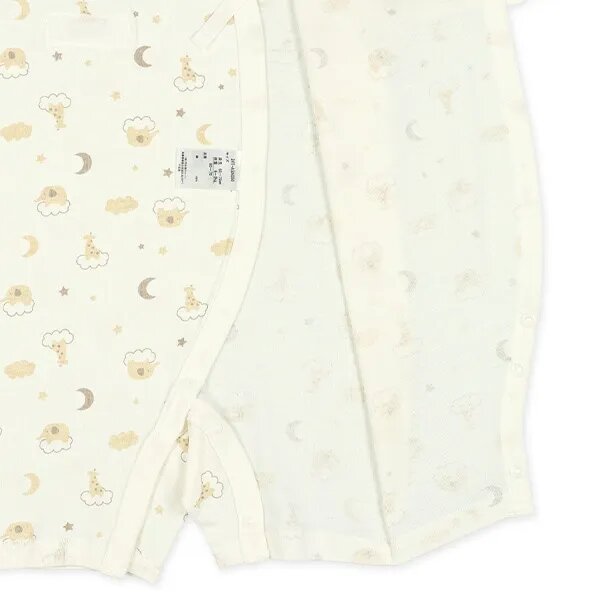 日本選品 四季款側開扣爬服兩件組(動物圖案) 圖片 8