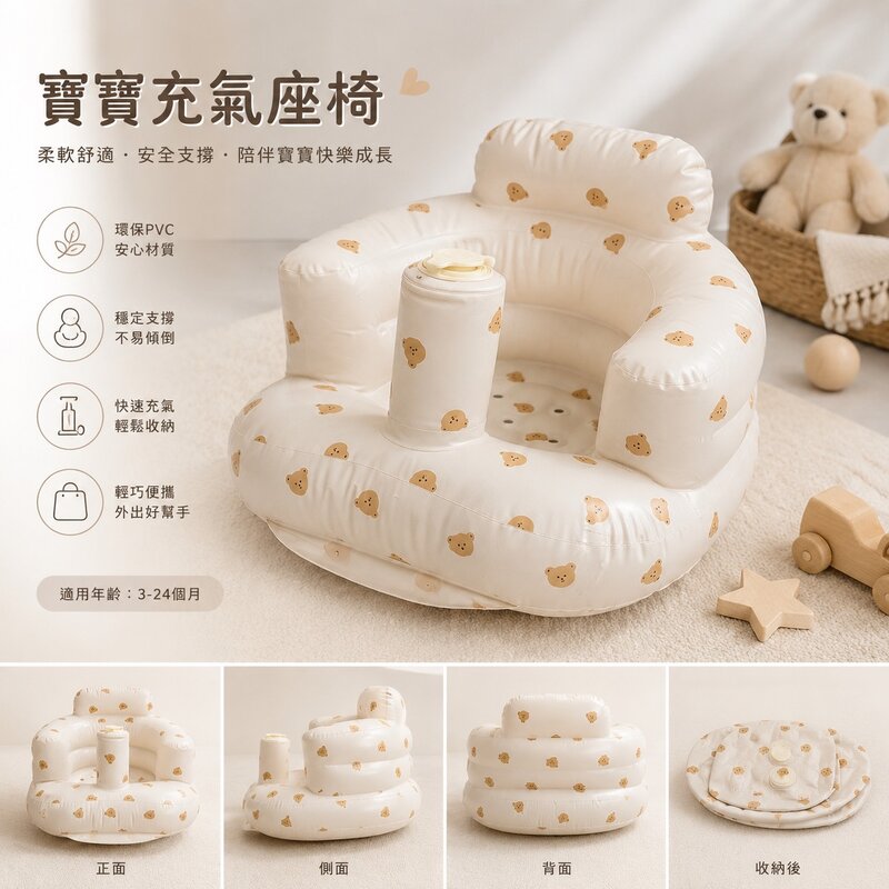 寶寶充氣座椅 圖片 1