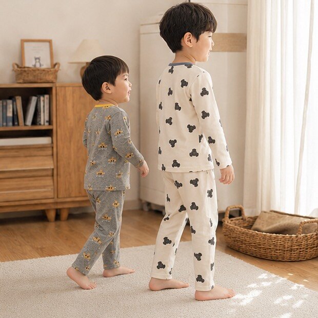 撞色圓領邊滿版圖居家服套裝 圖片 3