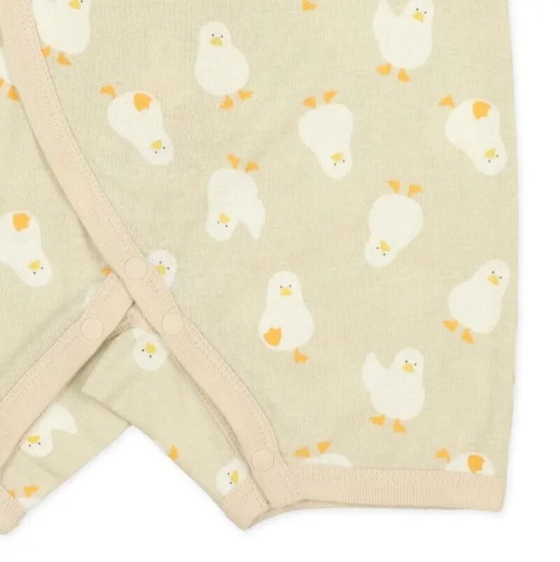 日本選品 四季款側開扣爬服兩件組(鴨子圖案) 圖片 8
