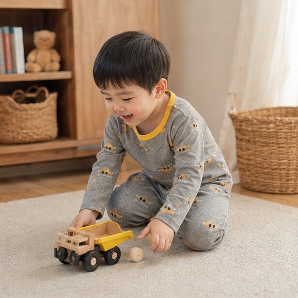 撞色圓領邊滿版圖居家服套裝 圖片 6